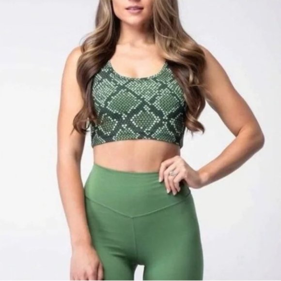 Balance Athletica Other - Balance Athletica Ascend Bra Top in Green Viper Snakeskin Size Large